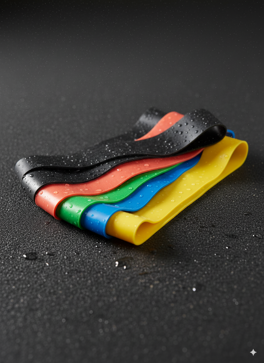 Transforme Seu Corpo em Casa – Kit 5 Faixas Elásticas + Extensor Cross | Treine em Qualquer Lugar!