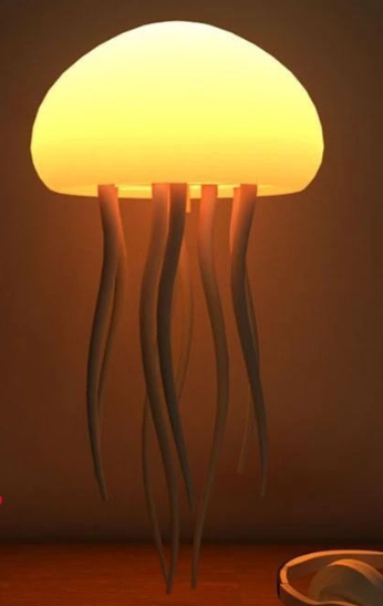 Lâmpada LED Água-Viva Dançante – Decoração Mágica com Controle de Voz e Cores Vibrantes