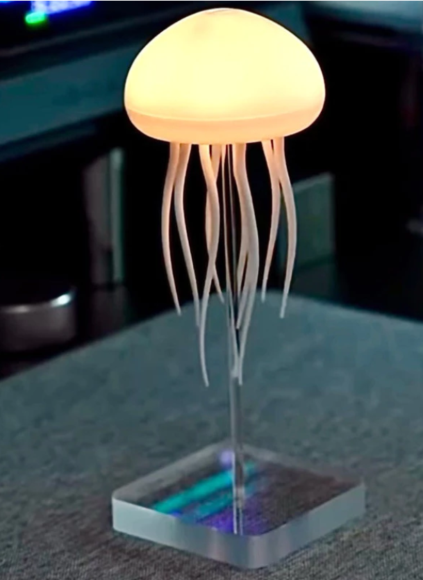 Lâmpada LED Água-Viva Dançante – Decoração Mágica com Controle de Voz e Cores Vibrantes