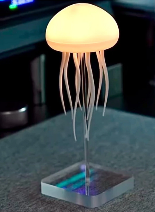 Lâmpada LED Água-Viva Dançante – Decoração Mágica com Controle de Voz e Cores Vibrantes